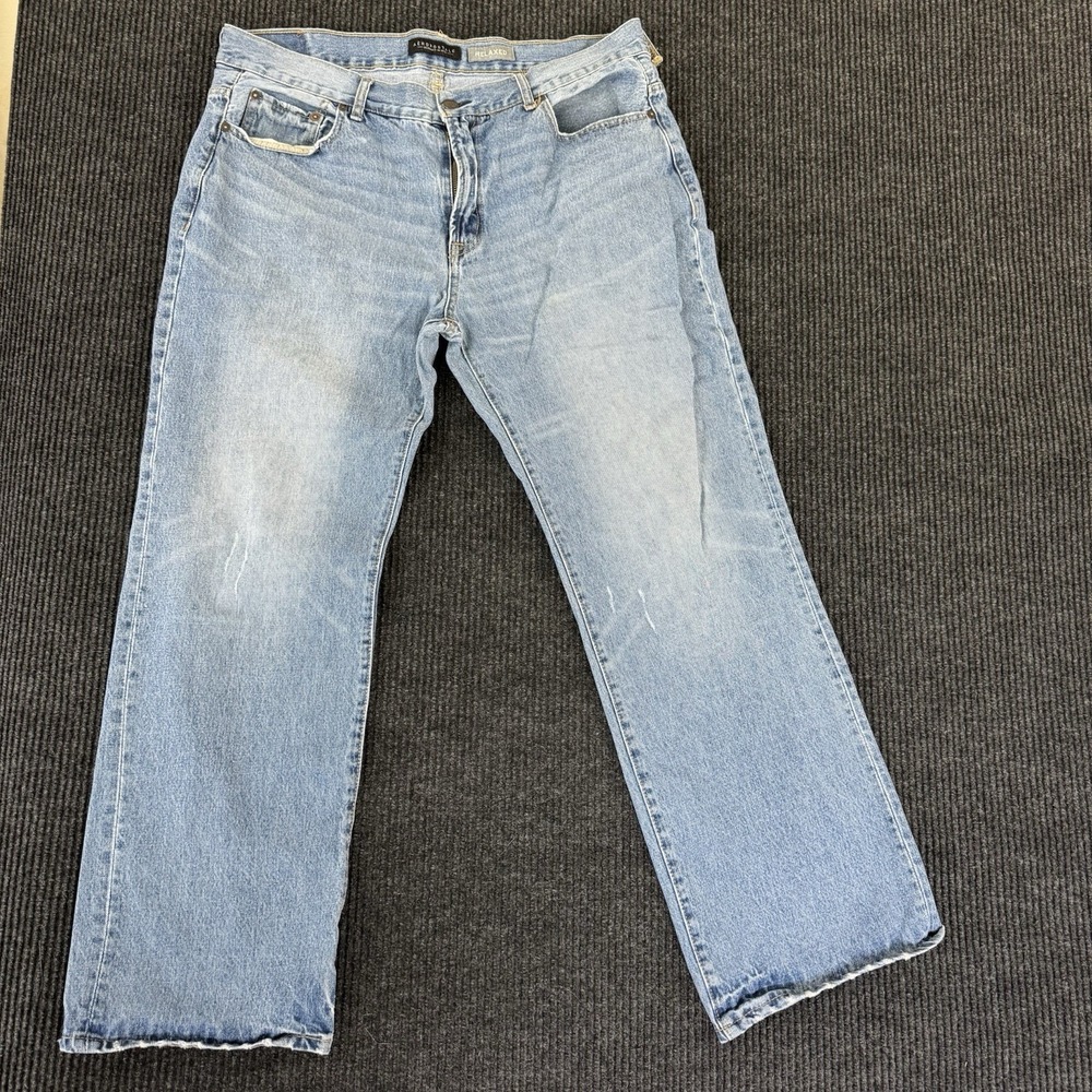 Aeropostale Men's Relaxed Distressed Blue Jeans Size 38x30